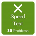 Multiply within 100 Speed Quiz, 20 Items