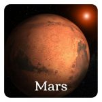 The Mars card, a preview of planets memory game