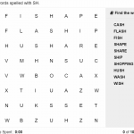 SH spelling word search preview