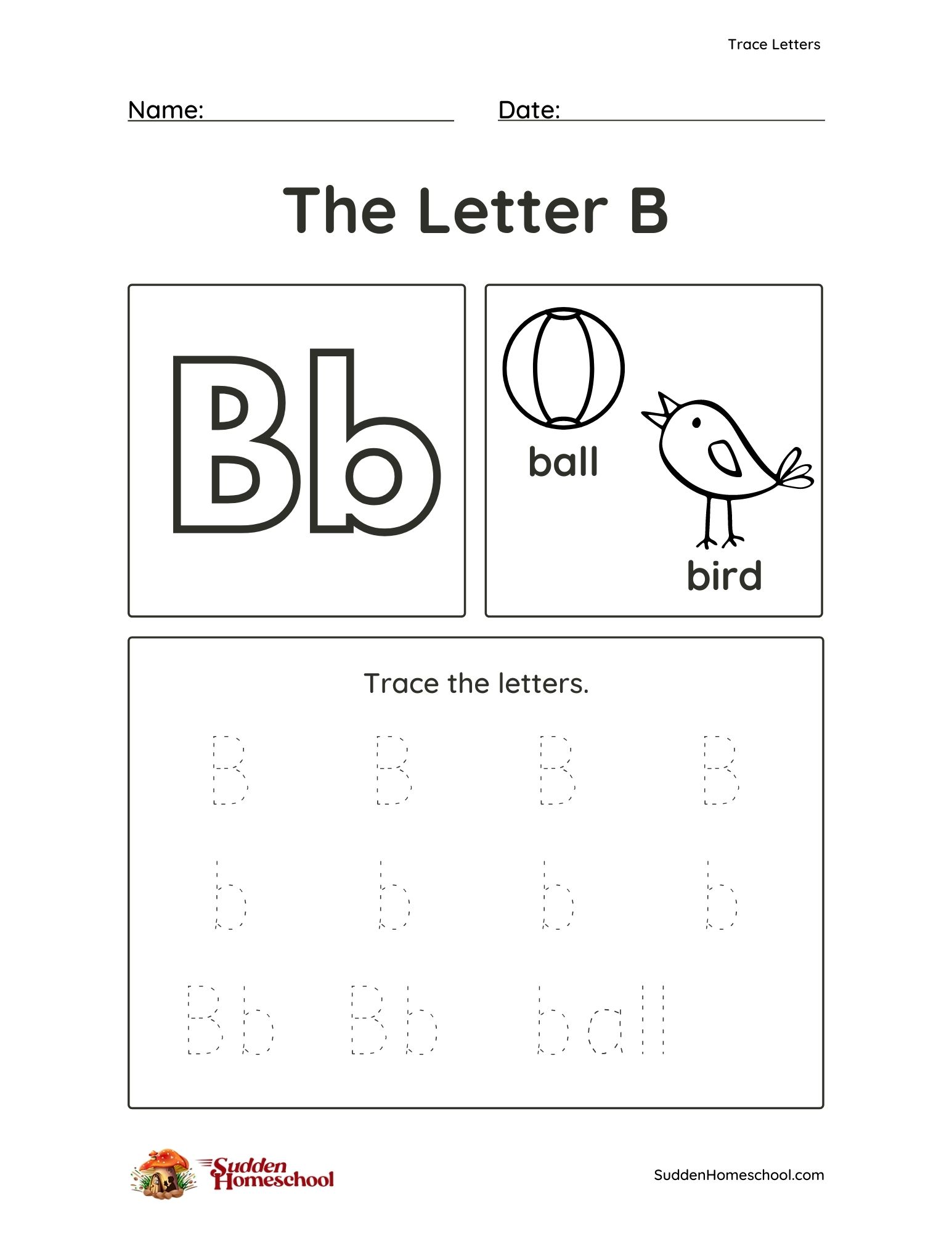 Trace the Alphabet Worksheets (Low-Ink Version)