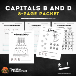 A preview of worksheets about B and D